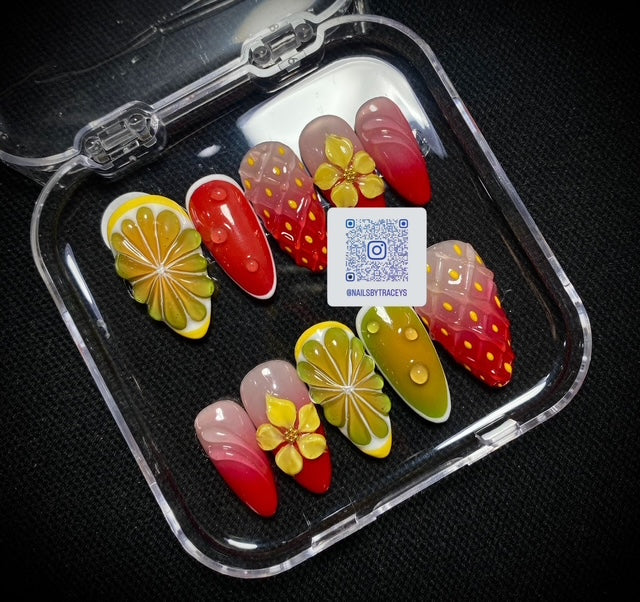 3D FRUIT SEASON PRESS ON NAILS