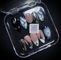 BLACK STAR PRESS ON NAILS