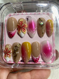Floral Press on Nails
